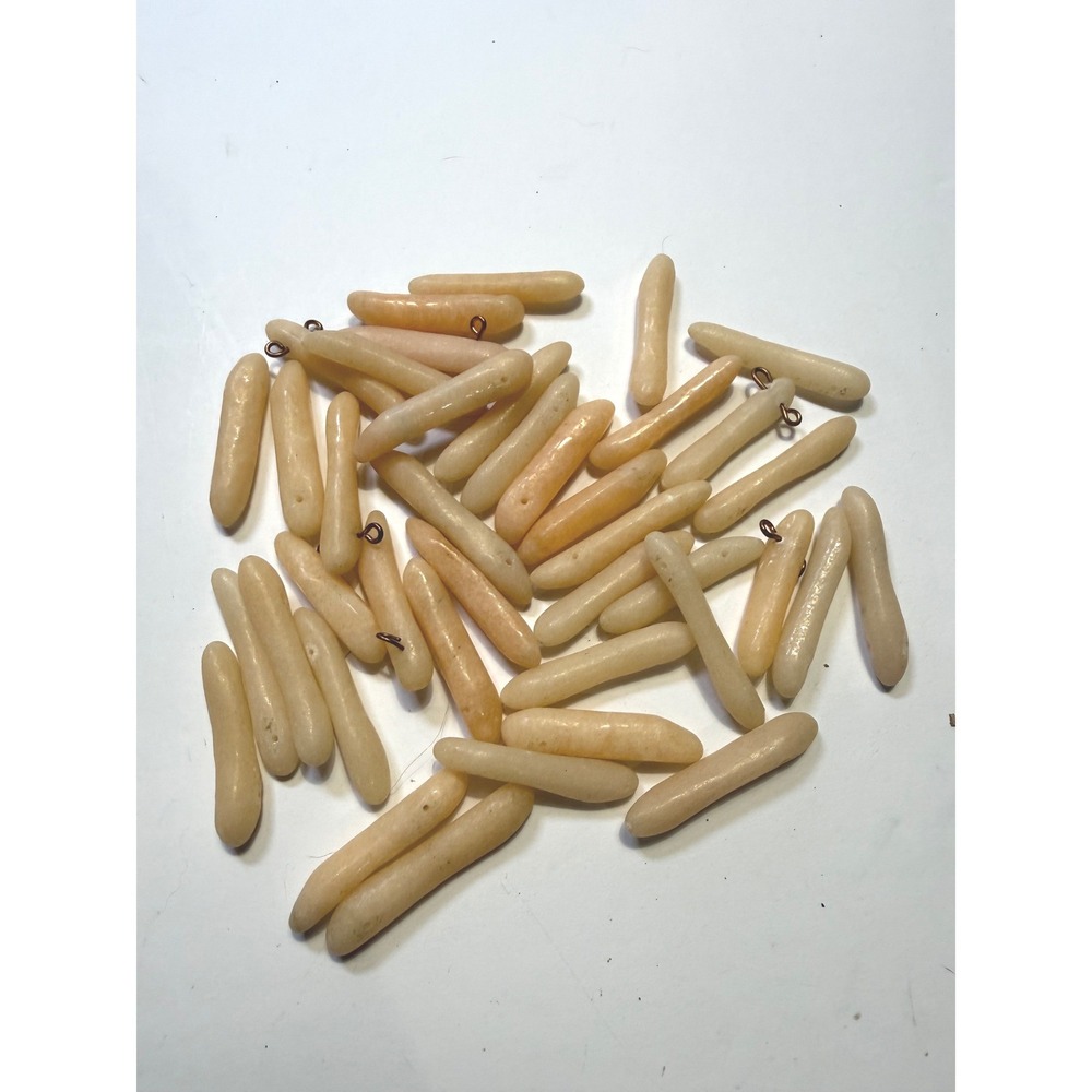 Vintage Natural Angel Skin Coral Branch Bead Pendant Lot Jewelry Making